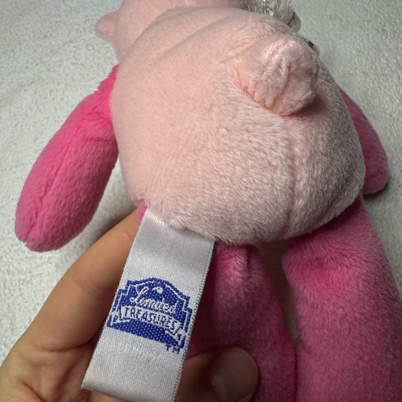 LIMITED TREASURES BIRTHDAY BEAR MEET " HAPPY " 1999 PINK BEAR - Picture 5 of 7